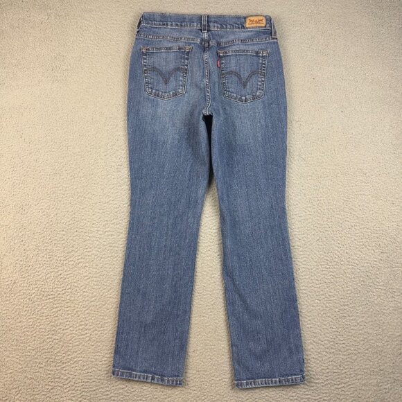 Levi's Jeans Women's Size 6 Straight Leg 505 Blue Mid Rise Stretch Denim Pants - Picture 2 of 7